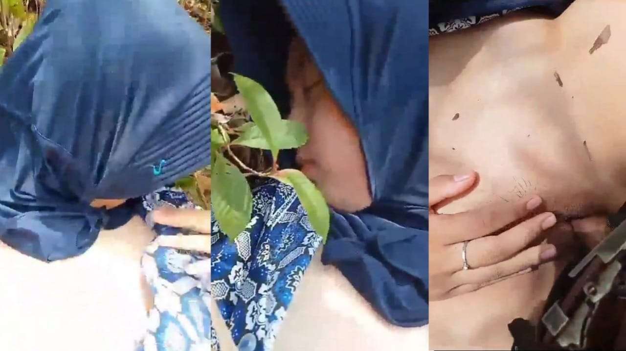 Bokep SMP Gadis Hijab Pasrah di Entot Pacar di Semak Semak