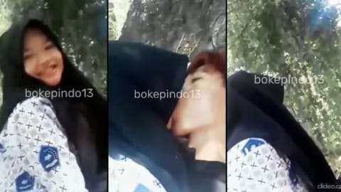 Bokep SMP Gadis BerJilbab Masih Pake Seragam Mesum di Hutan
