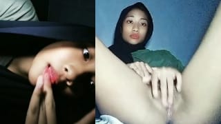 Bokep SMP Wiwid Hijab Cantik Sange Colmek Elus Memek