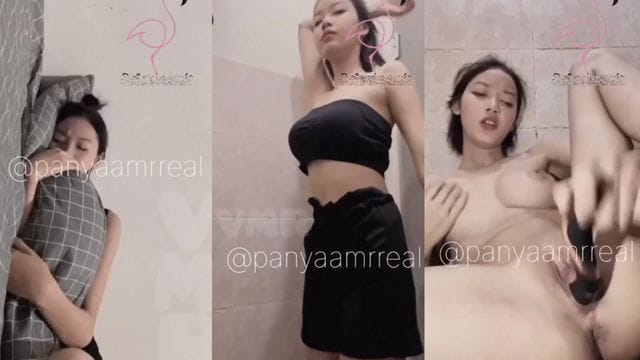 Bokep Indo Miss Panya Basah Basahan Sambil Colmek di Kamar Mandi