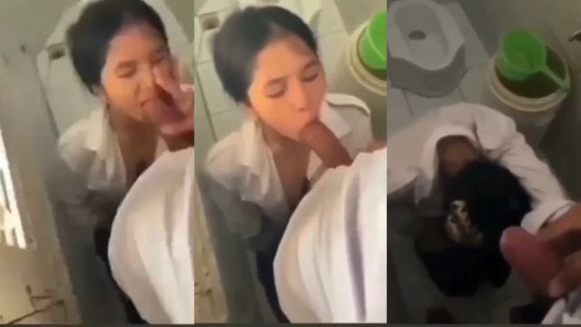 Bokep SMP ABG Mesum Nyepong Pacar di Toilet Sekolah